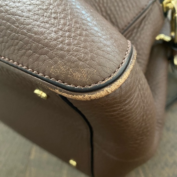 Tory Burch Robinson pebbled leather 3 zip satchel - Picture 4 of 8